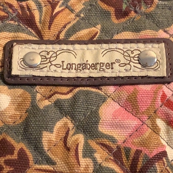 Quilted Longaberger bag with ribbon - Picture 4 of 4
